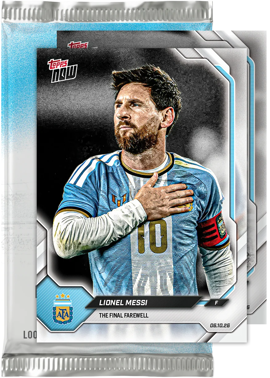 2026 Topps NOW Lionel Messi Argentina Farewell Set – 1 Sealed Pack (2 Cards) – PREORDER