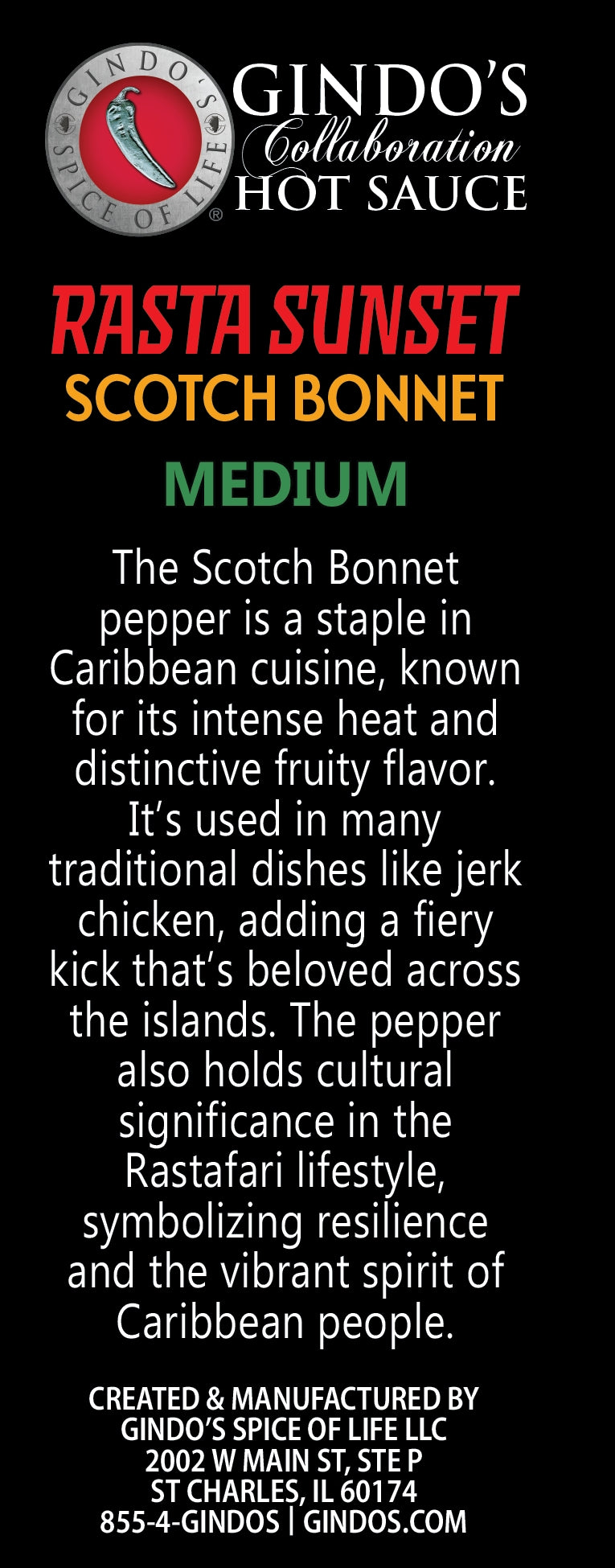 Rasta Sunset Scotch Bonnet Hot Sauce