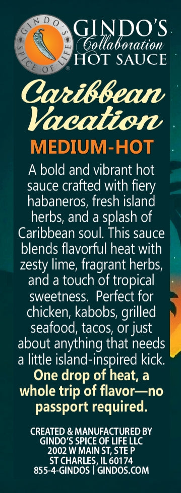 Caribbean Vacation Tropical Hot Sauce