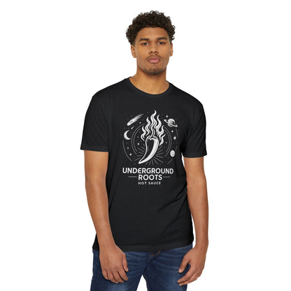 Underground Roots Hot Sauce Space Theme Unisex T-shirt