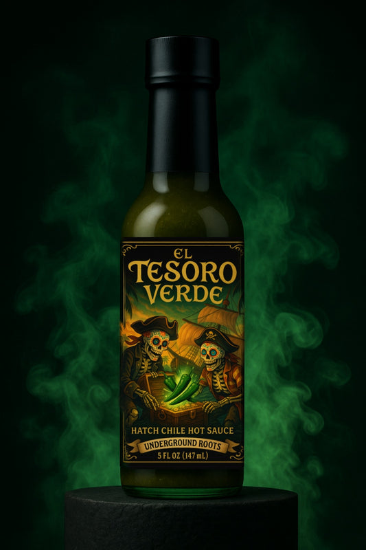 ** PRE-ORDER ** El Tesoro Verde Hatch Chile Hot Sauce