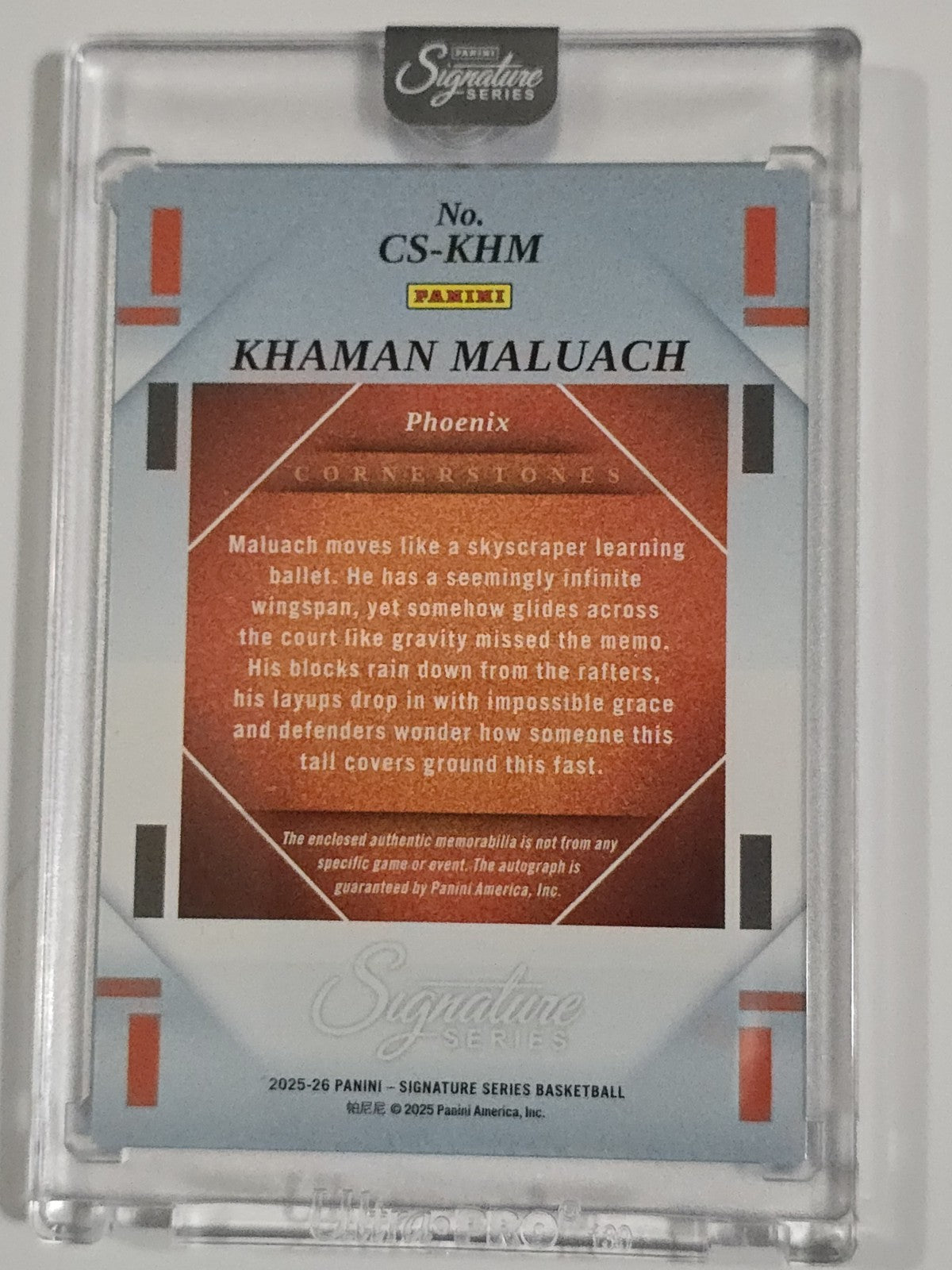 2025-26 Panini Signature Series Khaman Maluach RC Cornerstones Quad Patch...