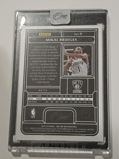 2022-23 Panini One and One Mikal Bridges #9 FOTL Pink – 3/6.