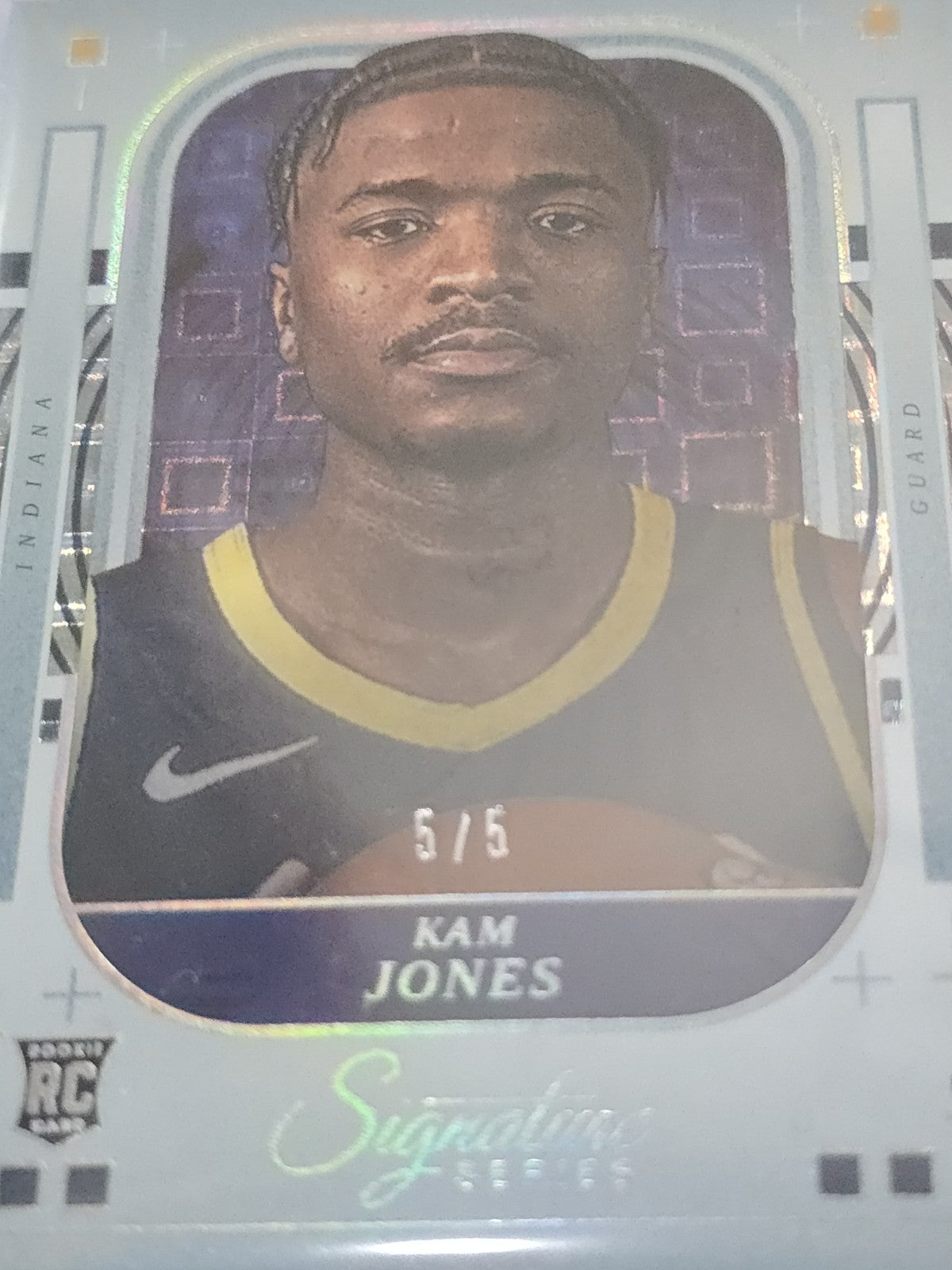 2025-26 Panini Signature Series Kam Jones RC 5/5 Indiana Pacers Rookie Card