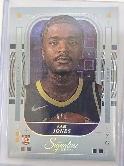 2025-26 Panini Signature Series Kam Jones RC 5/5 Indiana Pacers Rookie Card
