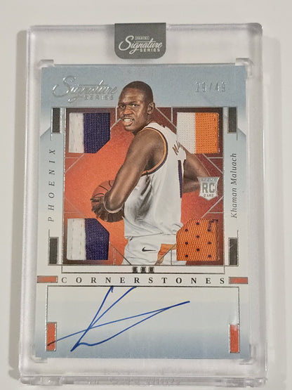 2025-26 Panini Signature Series Khaman Maluach RC Cornerstones Quad Patch...