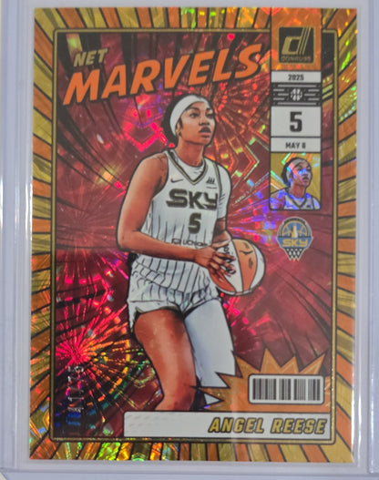 2025 Panini Donruss WNBA - Net Marvels Angel Reese #20 Orange Fireworks /75