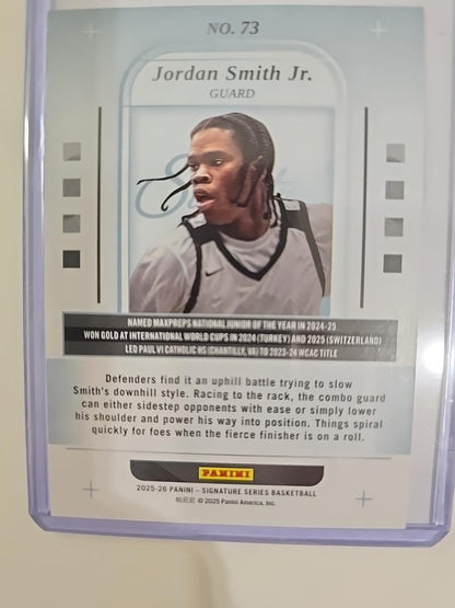 2025-26 Panini Signature Series Jordan Smith Jr. Plaid /15 #73 15/15 SSP