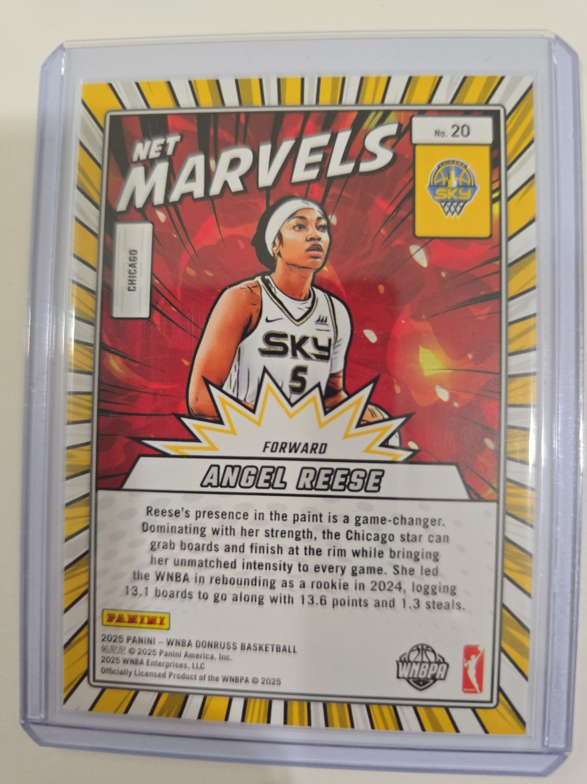 2025 Panini Donruss WNBA - Net Marvels Angel Reese #20 Orange Fireworks /75