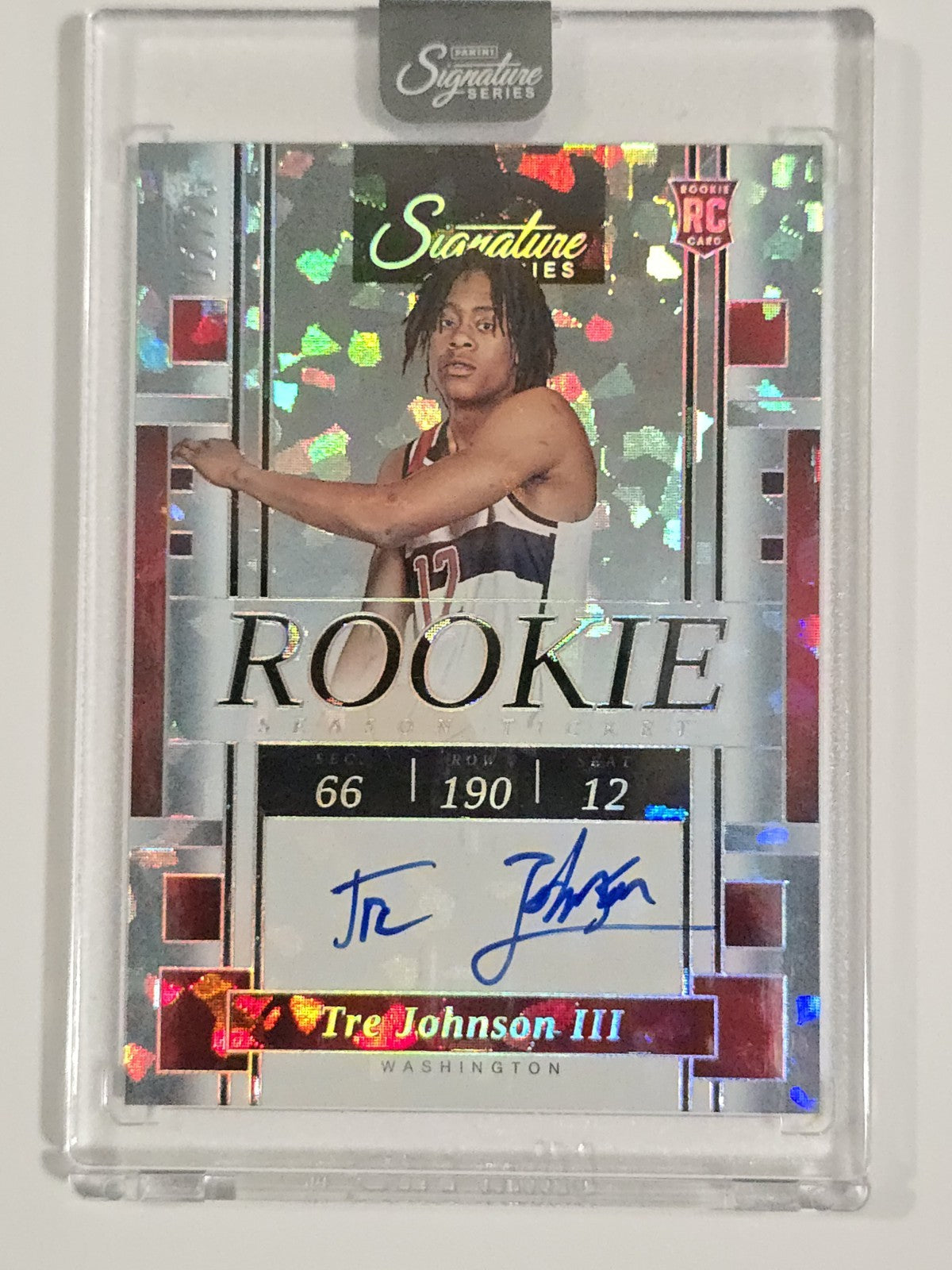 2025-26 Signature Series Tre Johnson III RC Auto 12/25 JERSEY NUMBER MATCH