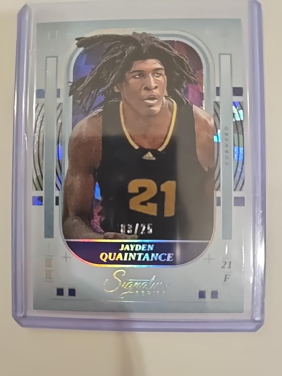 2025-26 Panini Signature Series - Jayden Quaintance #67 Cracked Ice /25 (RC)