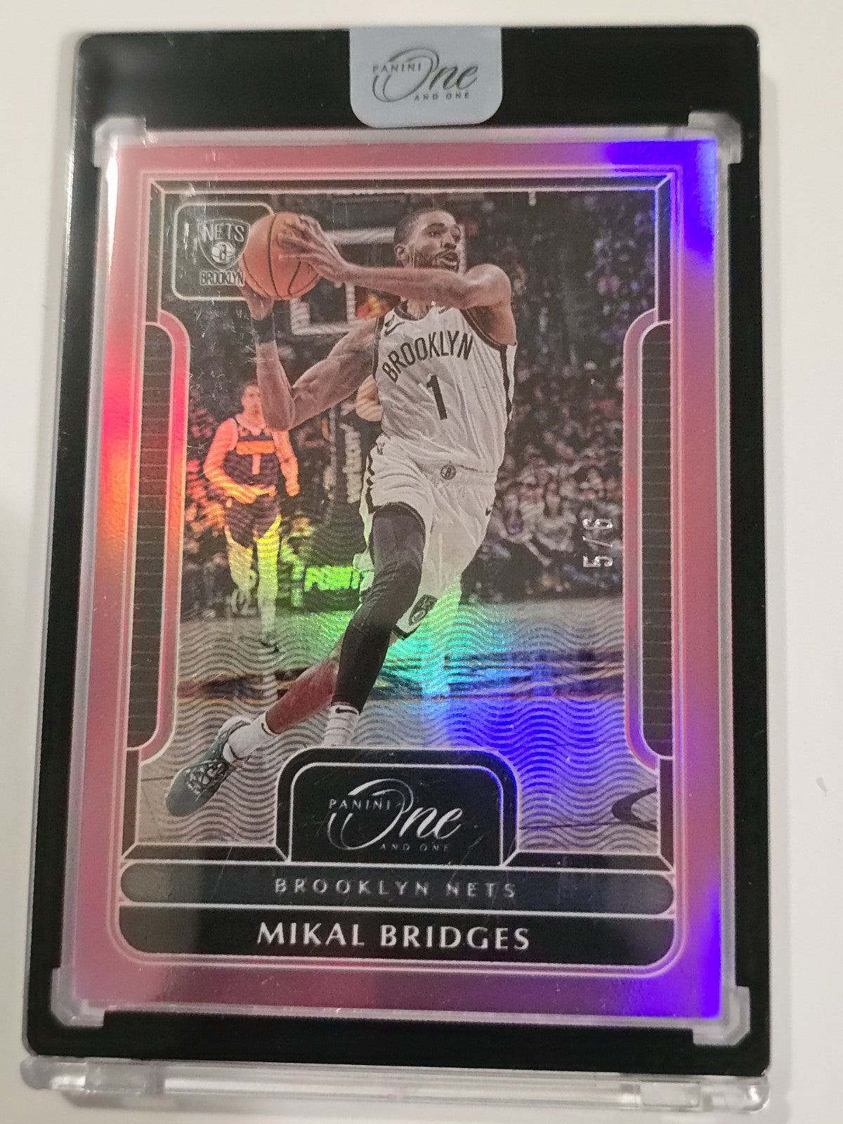 2022-23 Panini One and One Mikal Bridges #9 FOTL Pink – 3/6.
