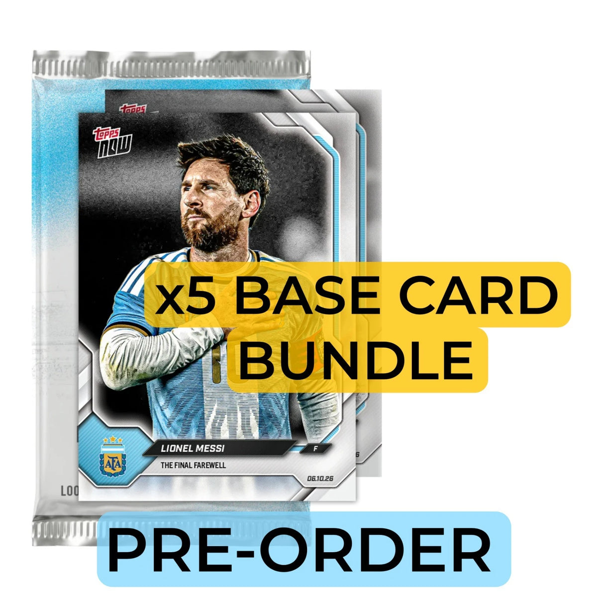 2026 Topps NOW Lionel Messi Farewell Base Card Bundle of 5 Cards [PRE-ORDER]