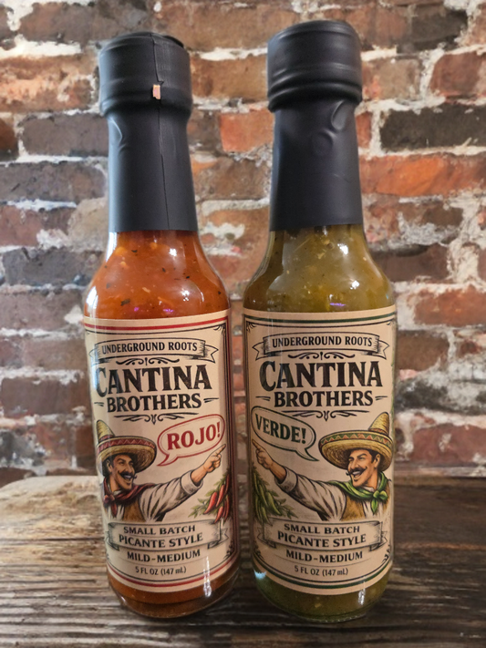 Cantina Brothers "Dos Hermanos" 2-Pack Red/Green Hot Sauce
