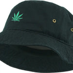 Plain Cannabis Leaf Bucket Hat