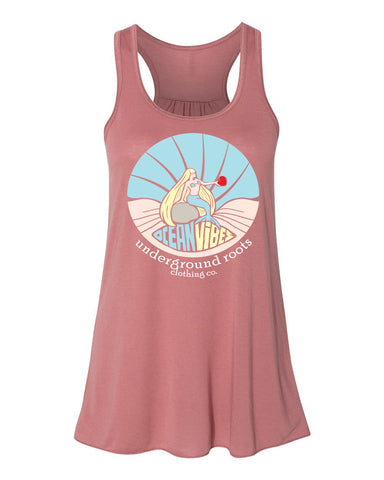 Mermaid Tank (Mauve) ** S ONLY ** *CLOSEOUT-NO RETURNS OR EXCHANGES*