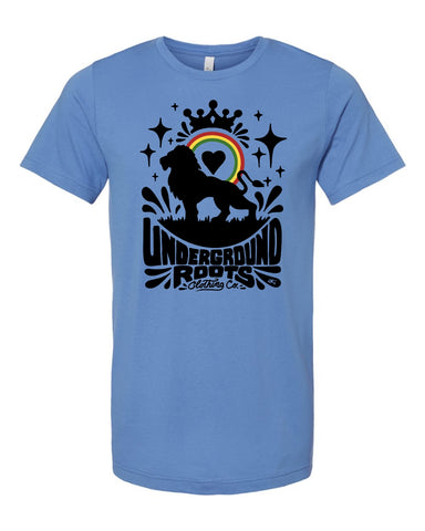 Lion Silhouette Unisex T-Shirt - Columbia Blue