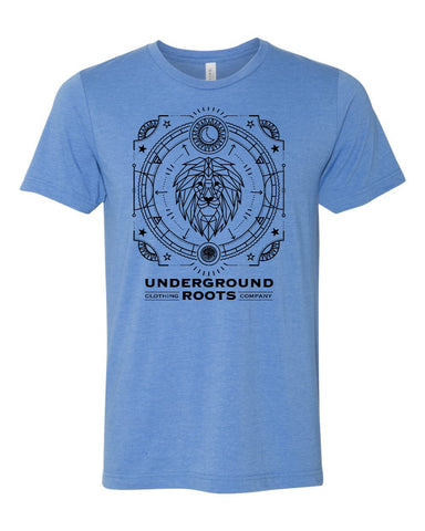 Celestial Lion T-Shirt - Heather Columbia Blue