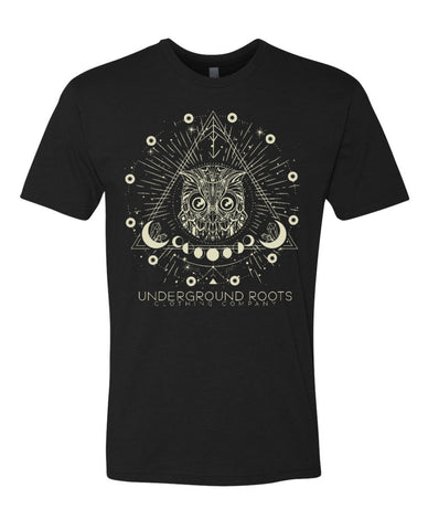 Celestial Owl T-Shirt - Black