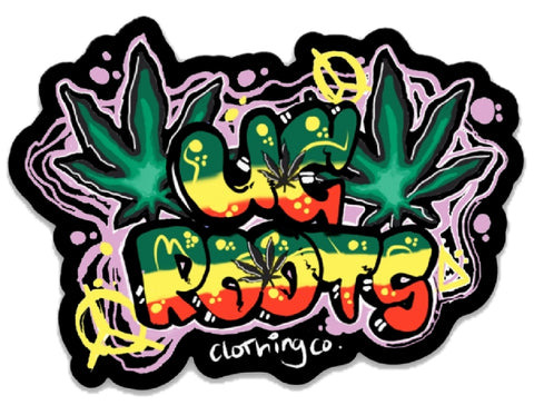 Pot Leaf Graffiti Sticker