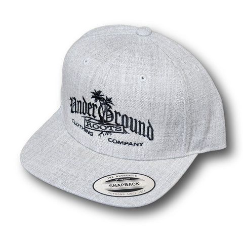 OG Logo Flat-Bill Hat - Heather Gray by Yupoong