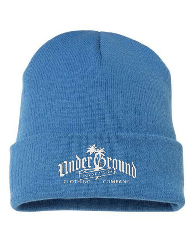 OG UG Logo Beanie cuffed - Carolina Blue