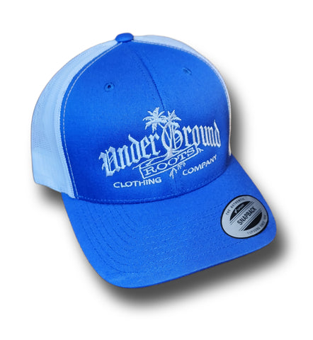 OG Logo Trucker Hat Curved Bill - Royal/White