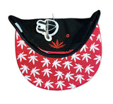 Colored Cannabis Leaf Snapback Hat