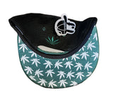 Colored Cannabis Leaf Snapback Hat
